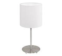 Lampe à poser PASTERI E14 1X40W en acier nickel mat D140mm