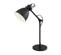 Lampe à poser PRIDDY E27 1X40W en acier noir et blanc 0x0x425mm