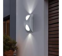 EGLO Lampe Murale Extérieure LED IP44 2 lumières Aluminium Gris 4,8 W 230 V