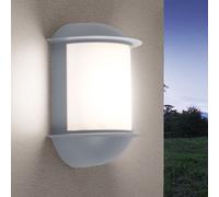 Applique extérieure Applique extérieure de terrasse de jardin, fonte d'aluminium argent, 1x LED 7W 550Lm, LxAxH 16x22x10 cm, EGLO 78059