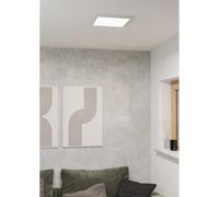 Eglo connect.z Smart Home plafonnier LED de salle de bain Fueva 6-Z, ZigBee, app et commande vocale Alexa, blanc chaud-blanc froid, RGB, luminaire à intensité variable, blanc, IP44, 29x29 cm