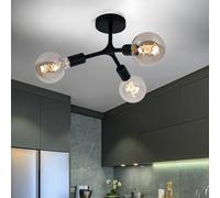 Eglo Lampe Plafond Spot Vintage 3 Lampes 3 ampoules Noir E27