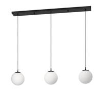 EGLO Lampe suspendue Rondo 3 Glass Opal-Matt White E27 3x40W L: 121 cm B: 20 cm H: 110 cm Dimmable