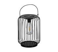 Eglo Lanterne solaire extérieure avec poignée Z_Solar, lampe de table pour jardin et balcon, déco lumineuse en métal noir, blanc chaud