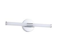 Eglo LED Applique miroir Ramola, lampe salle de bain, métal chrome et plastique blanc, blanc chaud-froid, IP44, L 45 cm