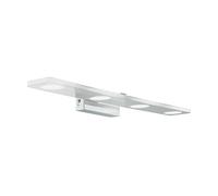 Eglo LED Applique murale Cabus, lampe murale, lampe miroir LED en métal et | plastique satiné, lampe de salle de bain chromée, luminaire LED pour pièces humides lumière chaude, IP44, L 58 cm