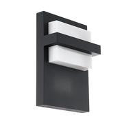 Eglo LED Applique murale extérieure Culpina, lampe murale 1 flamme, en | aluminium et plastique, couleur : noir, blanc, IP44