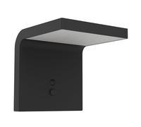 Eglo LED Applique murale extérieure Spiante, lampe solaire puissante avec détecteur de mouvement, éclairage mural d'extérieur en plastique noir,r IP44