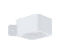 EGLO LED Applique murale intérieure Muraglie, lampe sans fil avec support | mural, spot tactile à intensité variable, rechargeable USB, carré, plastique blanc, blanc chaud - froid