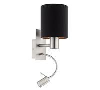 Eglo LED Applique murale Pasteri, applique textile 2 flammes, matériau :