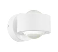 Eglo LED applique Ono 2, 2 flammes, spot mural intérieur en aluminium et plastique, lampe salon blanche, claire, LED couloir avec lumière montante et descendante en blanc chaud