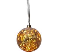 EGLO LED boule de Noël intérieure, boule en verre lumineuse à suspendre | boule lumineuse ambre à accrocher, décoration salon, blanc chaud, alimentation secteur, câble 3 m, Ø 15 cm
