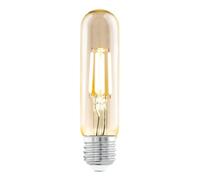 Eglo LED Lampe E27, Amber Vintage Glühbirne in Röhrenform, Retro | Beleuchtung, 3,5 Watt (entspricht 22 Watt), 220 Lumen, warmweißes E27 LED, 2200 Kelvin, Edison Leuchtmittel T32, Ø 3,2 cm