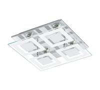 EGLO LED plafonnier Almana, applique murale 4 flammes moderne, luminaire de