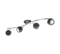 Spot BIMEDA GU10 4X2,8W en acier nickel brillant et chrome 640x100mm