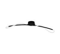 Eglo LED Plafonnier Egidonella, lampe de plafond 1 flamme, lampe salon | lampe cuisine en acier et plastique, lampe couloir plafond noir, blanc, L 90 cm