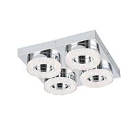 Applique/Plafonnier FRADELO LED 4X3,5W en acier chrome 280x280x60mm