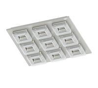Applique/Plafonnier FRADELO LED 9X3,8W en acier chrome 440x440x70mm