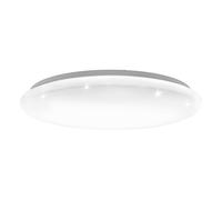 Eglo LED Plafonnier Giron-S, lampe de plafond 1 flamme avec effet ciel | étoilé, matériau : acier, plastique, couleur : blanc, Ø : 57 cm, dimmable, nuances de blanc réglables par télécommande