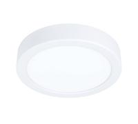 EGLO LED Plafonnier Idun, plafonnier rond, lampe de plafond en métal et | plastique blanc, luminaire en saillie pour bureau et cuisine, blanc neutre, Ø 17 cm