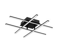 Applique/Plafonnier LASANO 3 LED 4X5,3W en acier et aluminium noir 500x500x95mm