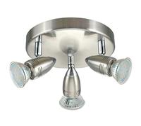 Eglo LED Plafonnier Magnum LED, lampe de plafond 3 flammes, spot en métal