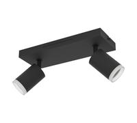 Eglo LED Plafonnier Melitello-Z, Spot plafond design | Spot plafond dimmable, alu, acier noir, RGB, blanc chaud-froid