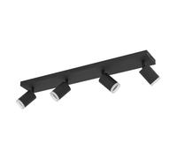 Eglo LED Plafonnier Melitello-Z, Spot plafond design | Spot plafond dimmable, alu, acier noir, RGB, blanc chaud-froid