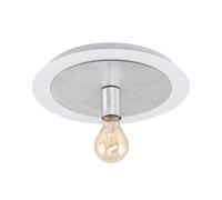 EGLO LED Plafonnier Passano, luminaire de plafond, acier blanc et argent