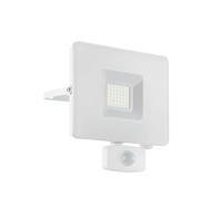 Eglo LED projecteur extérieur Faedo 3, applique murale 1 flamme en | aluminium, couleur noire, verre transparent, 50 watts, IP65