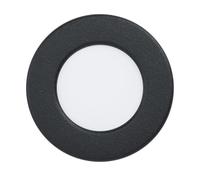 Eglo LED spot encastrable Fueva 5, Ø 8,6 cm, spot LED en acier avec surface lumineuse en plastique, encastré noir ou blanc, faible profondeur 26 mm, lumière blanc chaud