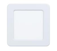 Eglo LED spot encastrable Fueva 5, L x l 11,7 cm, spot LED en acier avec surface lumineuse en plastique, blanc, encastrable plat, faible profondeur 26 mm, blanc chaud