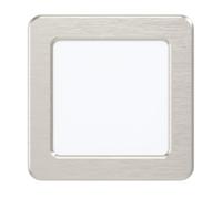 EGLO LED spot encastrable Fueva 5, L x l 11,7 cm, spot LED en acier avec surface lumineuse en plastique, encastré nickel mat, blanc, faible profondeur 26 mm, blanc chaud