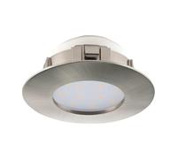 Eglo LED Spot encastrable Pineda, spot LED en plastique, luminaire | encastrable LED nickel mat, spot LED encastré plat, Ø 7,8 cm