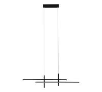 Eglo LED suspension Trepiliano, lampe de plafond suspendue pour table à | manger, plafonnier en métal noir, lumière blanc chaud, 2500 lumens