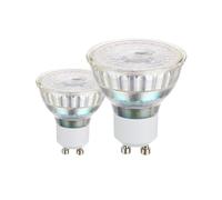 Eglo Lot de 2 ampoules LED GU10, lampes réflecteur, spots de 3 watts chacun (équivalent 36 watts), 240 lumens, blanc chaud, 3000 Kelvin, Ø 5 cm