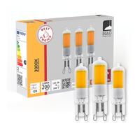 Eglo Lot de 3 ampoules à broche LED G9, lampes crayon, 2 watts chacune (équivalent 25 watts), blanc chaud, 3000 Kelvin, Ø 1,5 cm