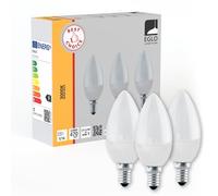 Eglo Lot de 3 ampoules LED 14, lampes en verre opaque, forme de bougie, 4,9 watts chacune, 3000 Kelvin, blanc chaud, C37, Ø 3,7 cm