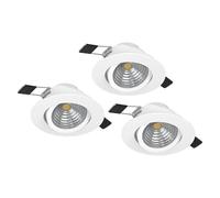 Luminaire encastrable SALICETO LED 3X6W en aluminium blanc D88mm