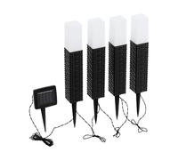 Luminaire solaire connecté SOLAR-Z LED 4X0,06W en matière synthétique marron et noir 50x50x270mm