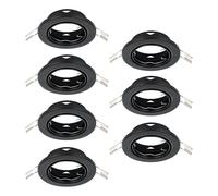 Eglo Lot de 7 spots encastrables Agulo, lampes orientables, luminaire encastré sans ampoule, éclairage de plafond, acier noir, douille GU10, Ø 8,6 cm