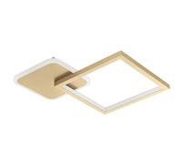 Plafonnier GAFARES LED 15W en aluminium et acier or et blanc 330x330x50mm