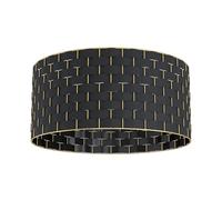 Plafonnier MARASALES E27 1X40W en acier noir D480mm