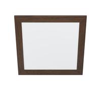 Eglo Luminaire plafonnier Piglionasso, panneau LED avec encadrement en bois