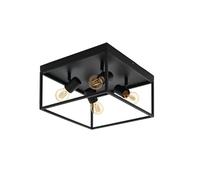 Eglo Luminaire plafonnier Silentina, 4 lampes, lustre au style industriel