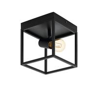 Eglo Luminaire plafonnier Silentina, lustre au style industriel en acier