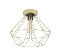 Eglo Luminaire plafonnier Tarbes, lustre en métal laiton brossé, lampe de