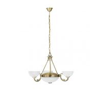 Suspension SAVOY E14 3X40W en fonte métallique brun D740mm