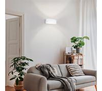 Applique MACCACARI LED 10W en aluminium et acier blanc 270x0x75mm