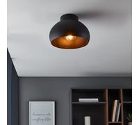 Plafonnier MOGANO 2 E27 1X40W en acier noir D280mm